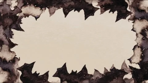 Dynamic transformation of ink blot patterns in abstract art sequence Stock Footage 314459216