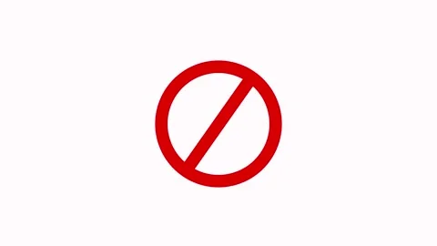 Dynamic transformation of red sign stop, cross, x, ban, cancel Stock Footage 336075239