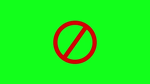 Dynamic transformation of red sign stop, cross, x, ban, cancel Stock Footage 336075241