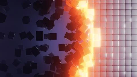 Dynamic Transition of Light and Form An Engaging Exploration of Abstract Digital Illustration