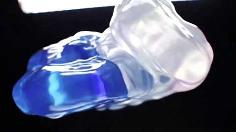 Dynamic translucent shapes morphing in a fluid motion, mesmerizing abstract art Stock Footage 320398260