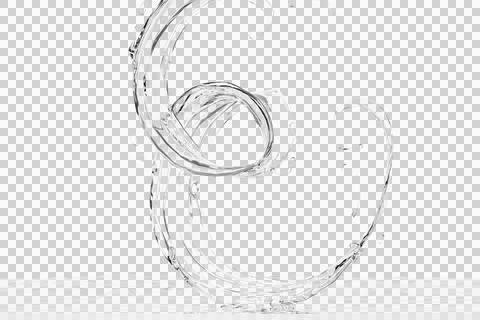 Dynamic, translucent water splash forms an elegant Illustrazione stock