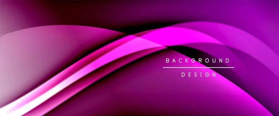 Dynamic trendy fluid color gradient abstract background with flowing wave lines 스톡 일러스트
