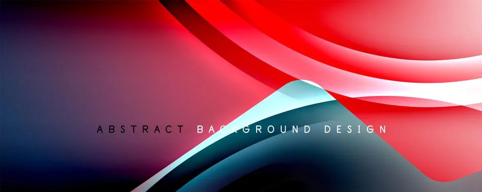 Dynamic trendy simple fluid color gradient abstract background with line effects Stock Illustration