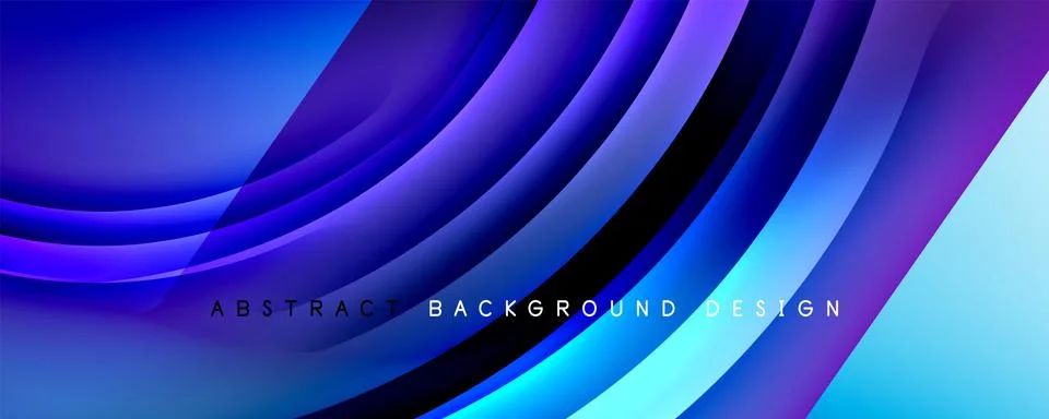 Dynamic trendy simple fluid color gradient abstract background with line effects Stock Illustration