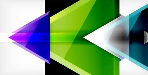 Dynamic triangle composition abstract background Stock Illustration