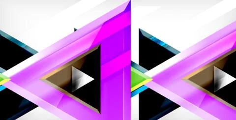 Dynamic triangle composition abstract background Stock Illustration