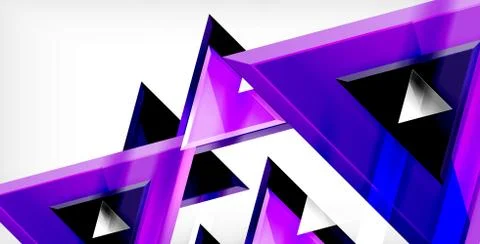 Dynamic triangle composition abstract background Stock Illustration