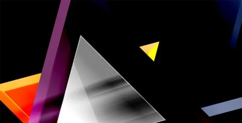 Dynamic triangle composition abstract background Stock Illustration