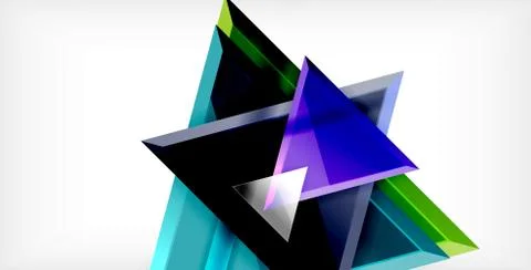 Dynamic triangle composition abstract background Stock Illustration