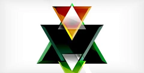 Dynamic triangle composition abstract background Stock Illustration