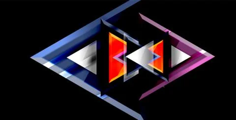 Dynamic triangle composition abstract background Illustrazione stock
