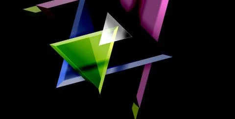 Dynamic triangle composition abstract background Stock Illustration