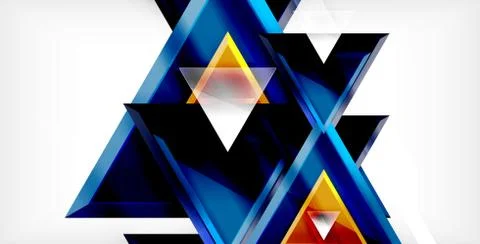 Dynamic triangle composition abstract background Stock Illustration