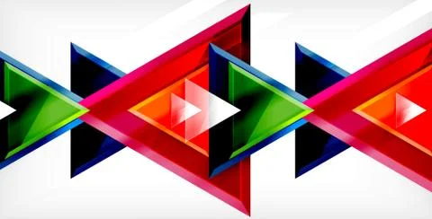 Dynamic triangle composition abstract background Illustration