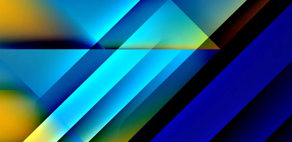 Dynamic triangle design with fluid gradient colors abstract background Stockillustratie