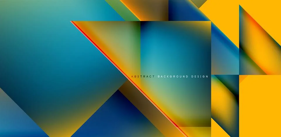 Dynamic triangle design with fluid gradient colors abstract background Illustrazione stock