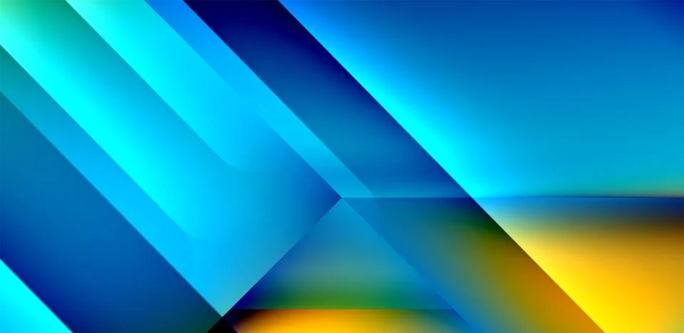 Dynamic triangle design with fluid gradient colors abstract background Illustrazione stock