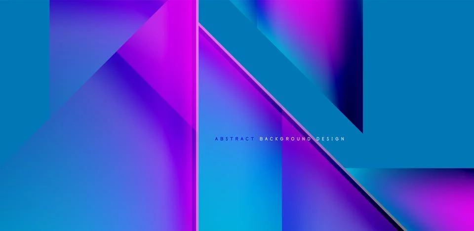 Dynamic triangle design with fluid gradient colors abstract background Illustrazione stock