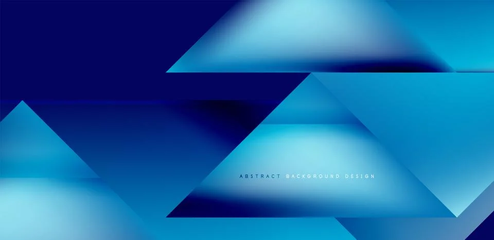 Dynamic triangle design with fluid gradient colors abstract background Illustrazione stock