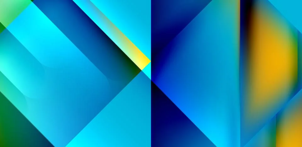Dynamic triangle design with fluid gradient colors abstract background Illustrazione stock