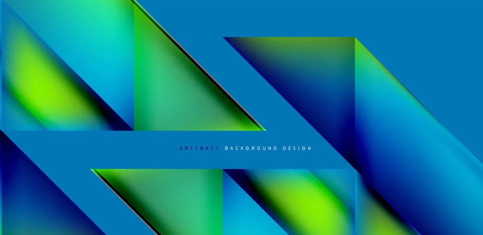 Dynamic triangle design with fluid gradient colors abstract background Illustrazione stock