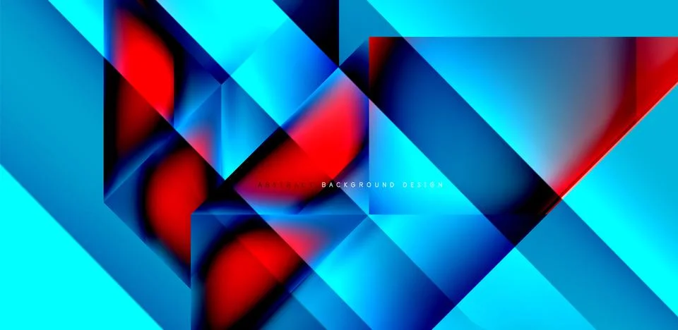 Dynamic triangle design with fluid gradient colors abstract background Illustrazione stock