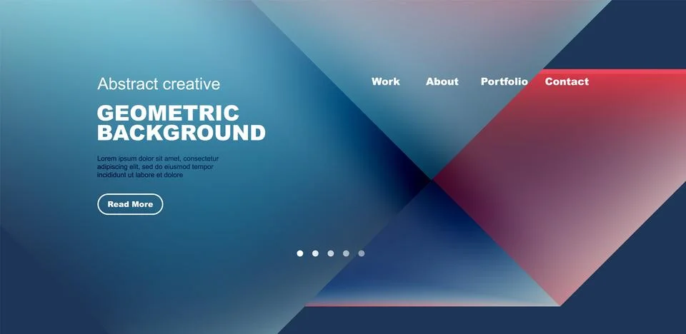 Dynamic triangle design with fluid gradient colors abstract background Illustrazione stock
