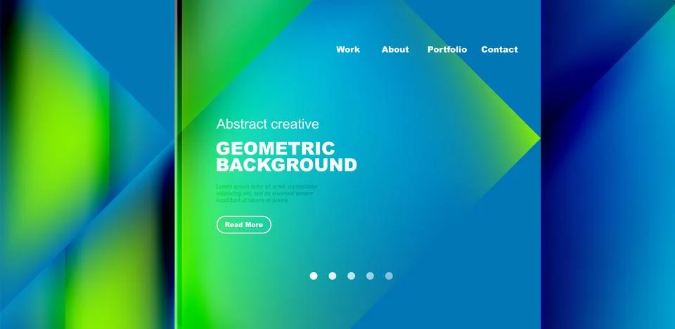 Dynamic triangle design with fluid gradient colors abstract background Illustrazione stock