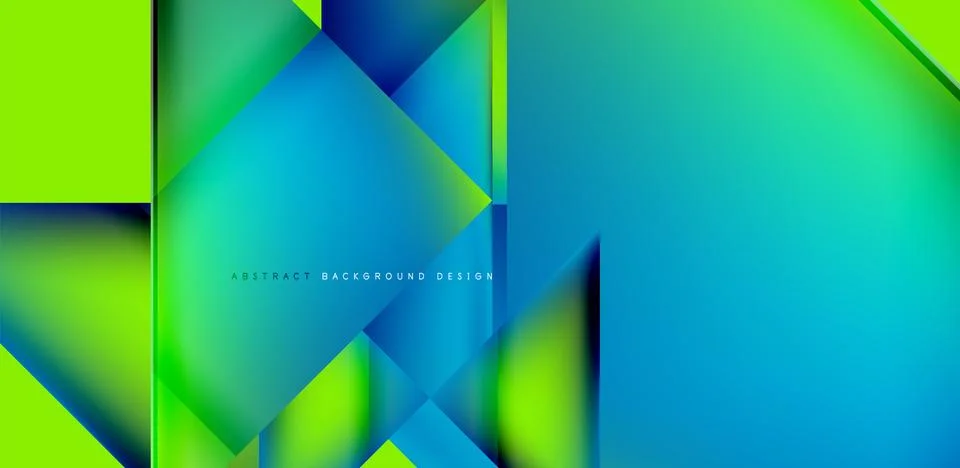Dynamic triangle design with fluid gradient colors abstract background Stock Illustration