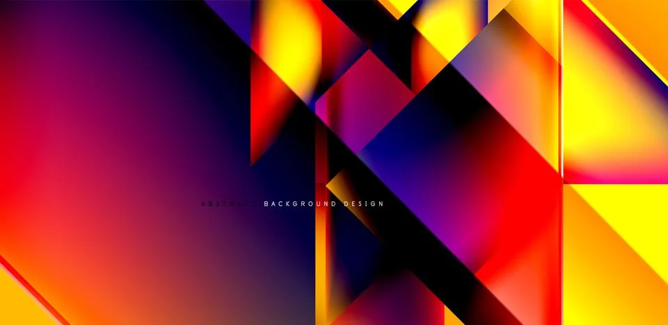 Dynamic triangle design with fluid gradient colors abstract background Stockillustratie