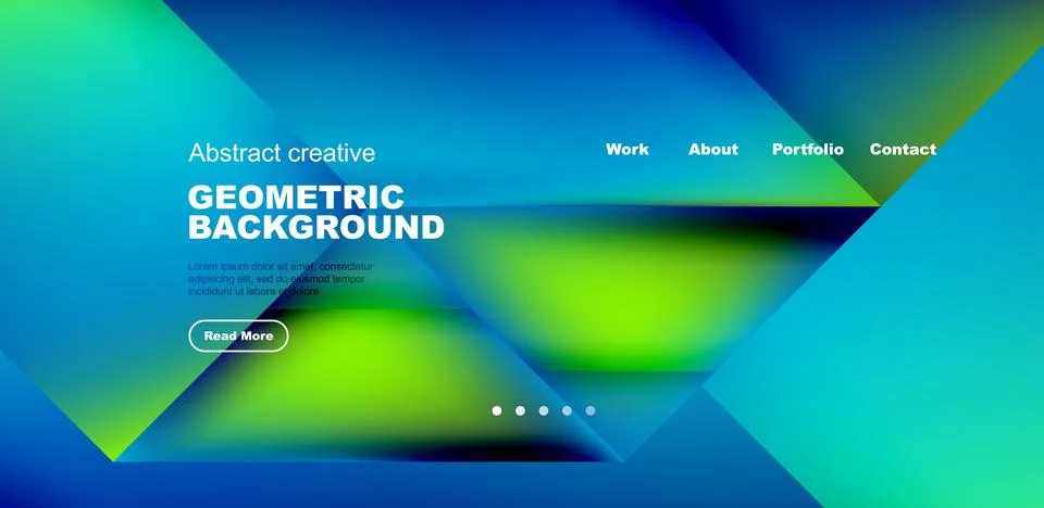 Dynamic triangle design with fluid gradient colors abstract background Stock Illustration
