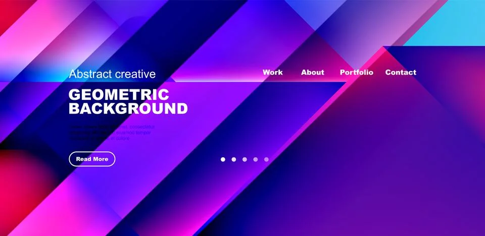 Dynamic triangle design with fluid gradient colors abstract background Stock Illustration
