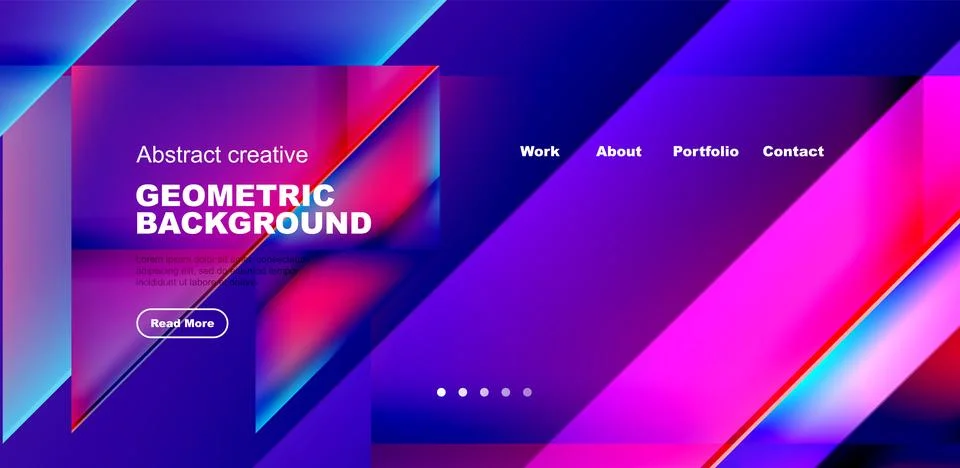 Dynamic triangle design with fluid gradient colors abstract background Stock Illustration