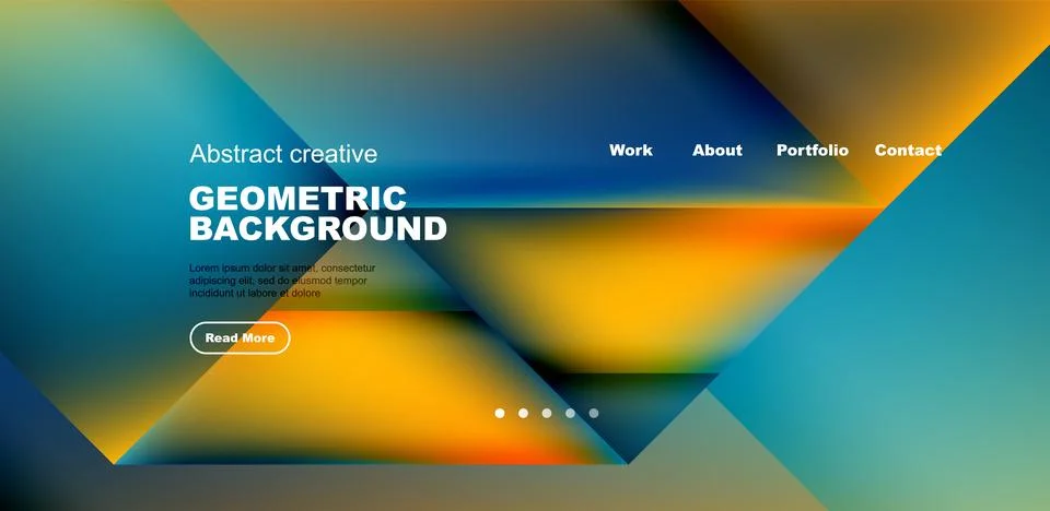 Dynamic triangle design with fluid gradient colors abstract background Stock Illustration
