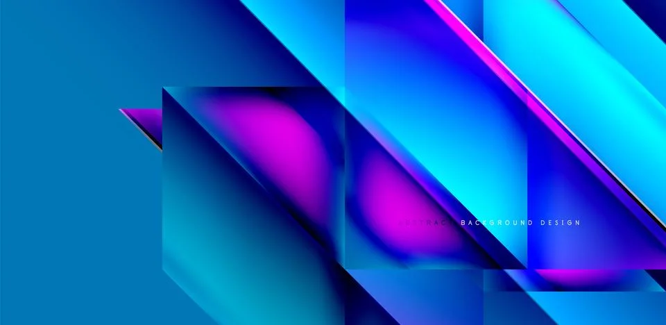 Dynamic triangle design with fluid gradient colors abstract background Stock Illustration