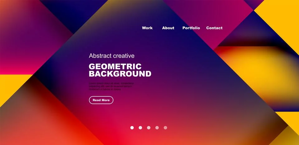 Dynamic triangle design with fluid gradient colors abstract background Stock Illustration