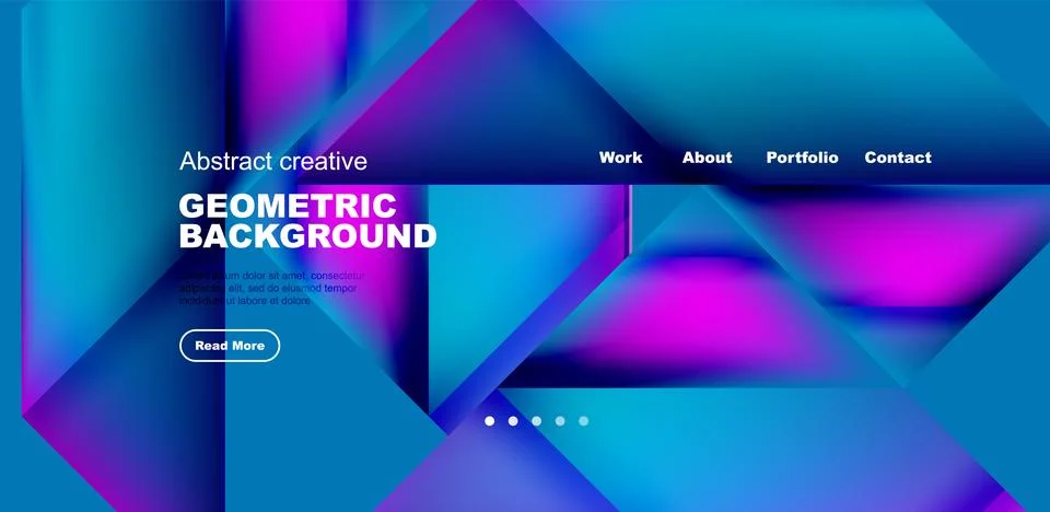 Dynamic triangle design with fluid gradient colors abstract background Stock Illustration