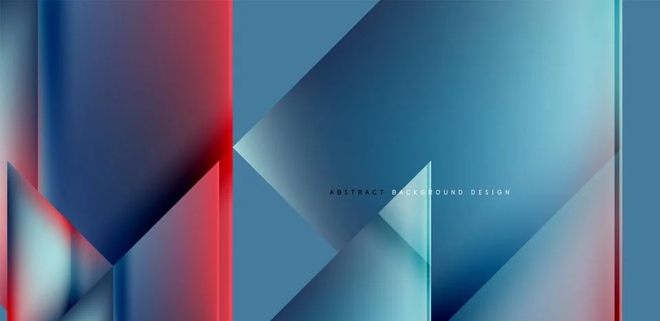Dynamic triangle design with fluid gradient colors abstract background Stock Illustration