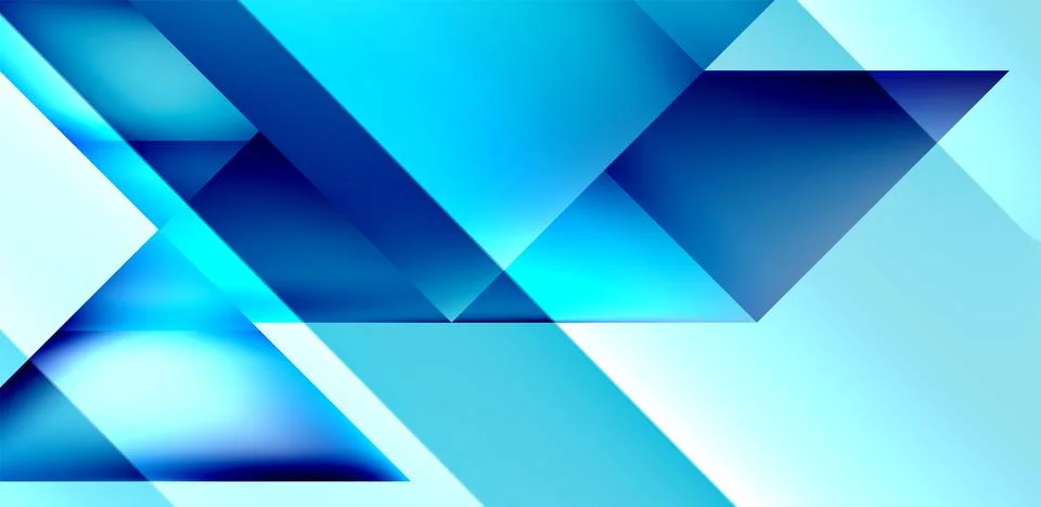 Dynamic triangle design with fluid gradient colors abstract background Stock Illustration