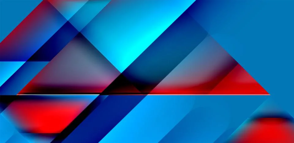 Dynamic triangle design with fluid gradient colors abstract background Stock Illustration