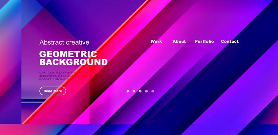 Dynamic triangle design with fluid gradient colors abstract background Stock Illustration