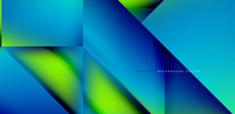 Dynamic triangle design with fluid gradient colors abstract background Stock Illustration