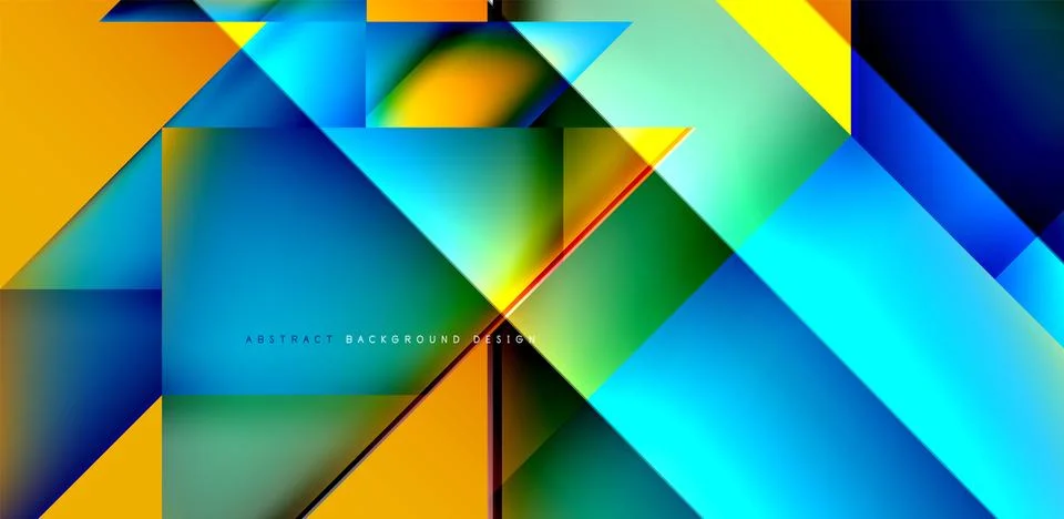 Dynamic triangle design with fluid gradient colors abstract background Stock-Illustration