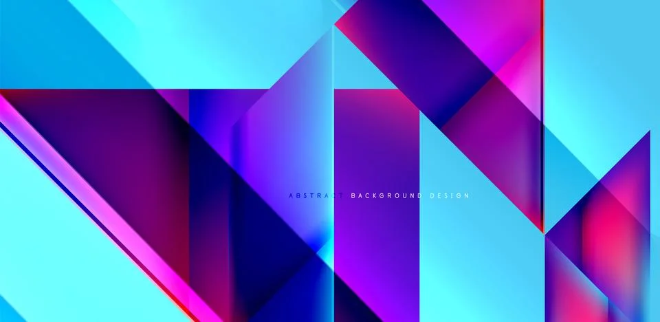 Dynamic triangle design with fluid gradient colors abstract background Illustrazione stock
