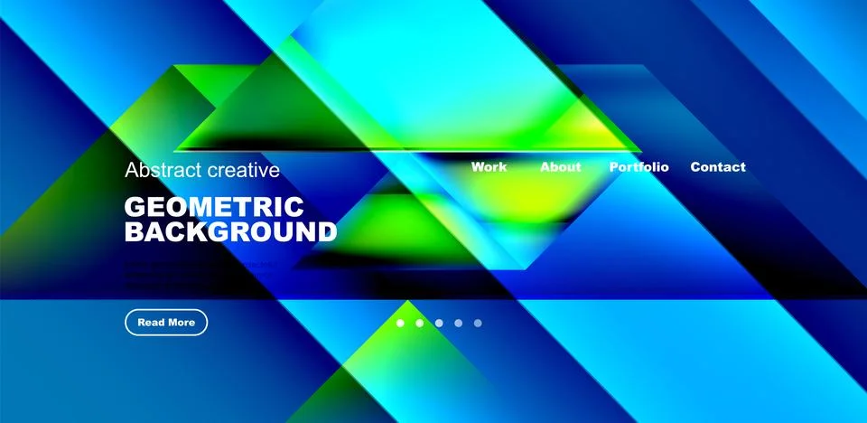 Dynamic triangle design with fluid gradient colors abstract background Stock Illustration