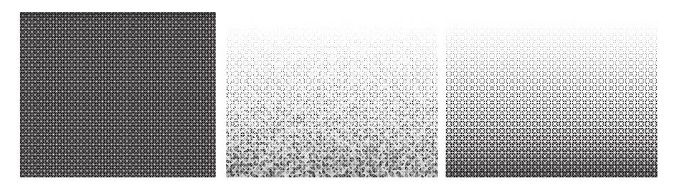 Dynamic Triangle Halftone Structure with Pixelated Dot Effects 스톡 일러스트