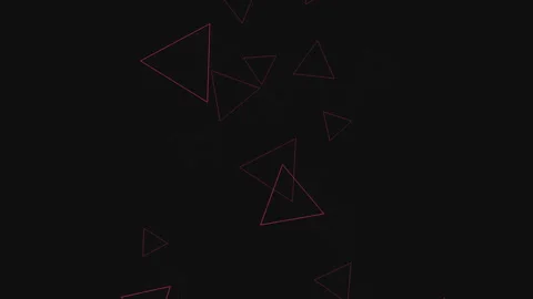 Dynamic triangle pattern on black background Stock Footage 315094317
