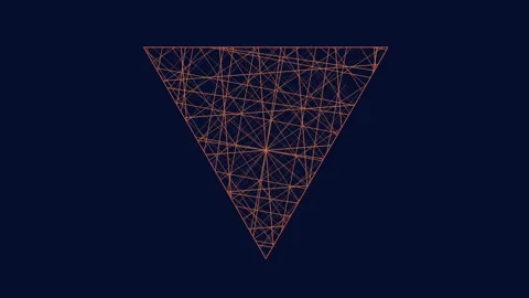 Dynamic triangular pattern with converging and diverging lines Stock Footage 251975002