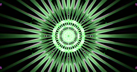 Dynamic tunnel effect with green light patterns for immersive visual experien Stock Footage 317064087